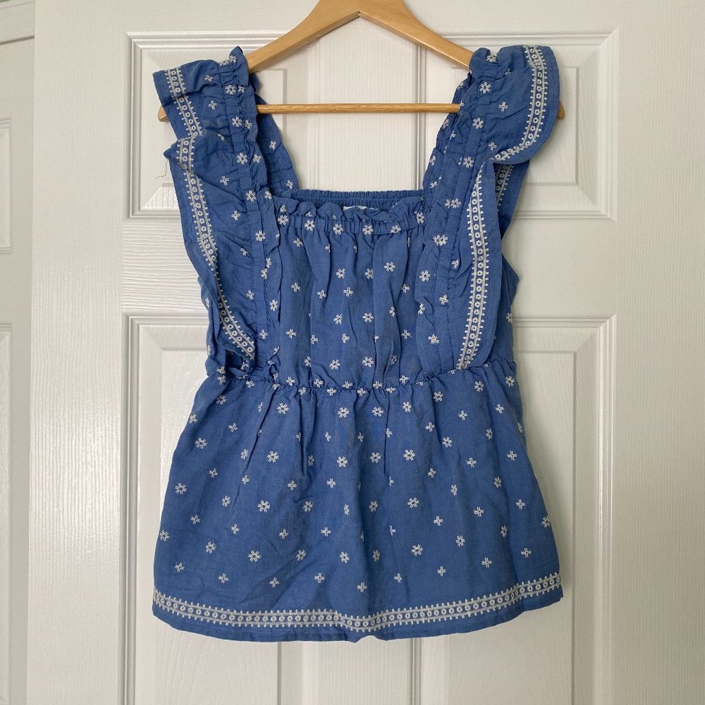 Old Navy | Babydoll Ruffled Top - Picture 2 of 7